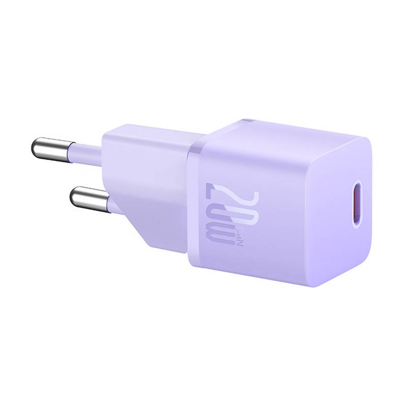 Mini ładowarka sieciowa Baseus GaN5  20W (fioletowa)