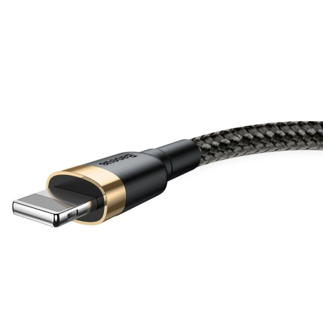 Baseus Cafule Cable - Kabel połączeniowy USB do Lightning, 2.4 A, 1 m (złoty/czarny)