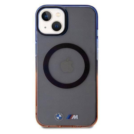 Oryginalne Etui BMW Gradient Bumper MagSafe Hardcase BMHMP15MHTGE do Iphone 14 Plus/ 15 Plus Szary