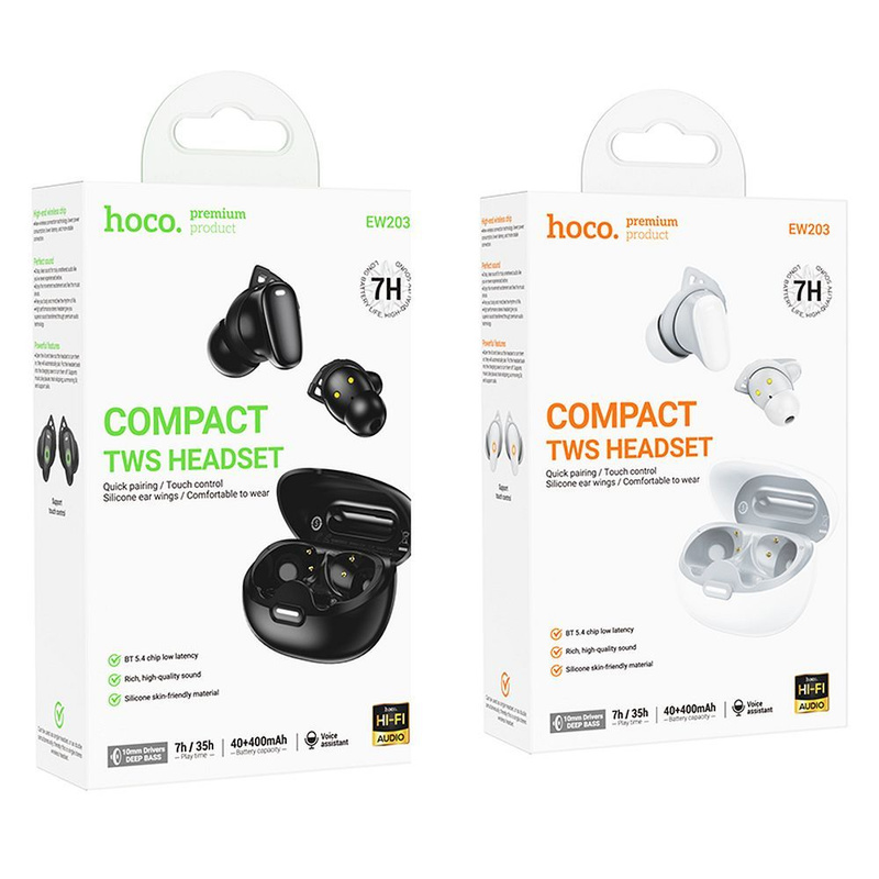 HOCO słuchawki bezprzewodowe bluetooth TWS EW203 białe