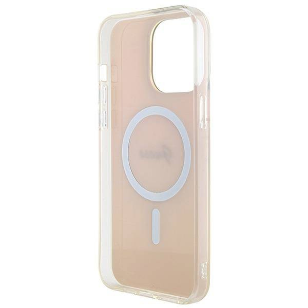 Guess IML Iridescent MagSafe Hülle für iPhone 15 Pro – Rosa