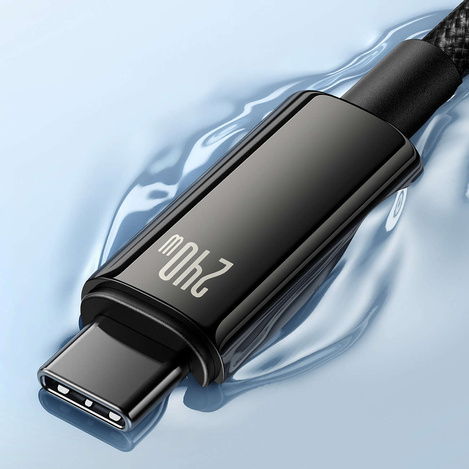 Cable USB C - USB C 480Mb/s 240W 2m Baseus Tungsten Gold CAWJ040101 - black