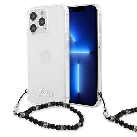 Guess nakładka do iPhone 13 Pro / 13 6,1" GUHCP13LKPSBK przeźroczysta hard case Black Pearl