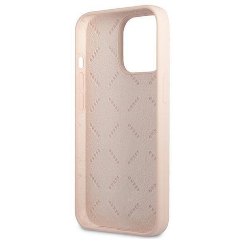 Guess GUHCP13LSLTGP iPhone 13 Pro / 13 6.1 &quot;rosa / rosa Hardcase Silikondreieck