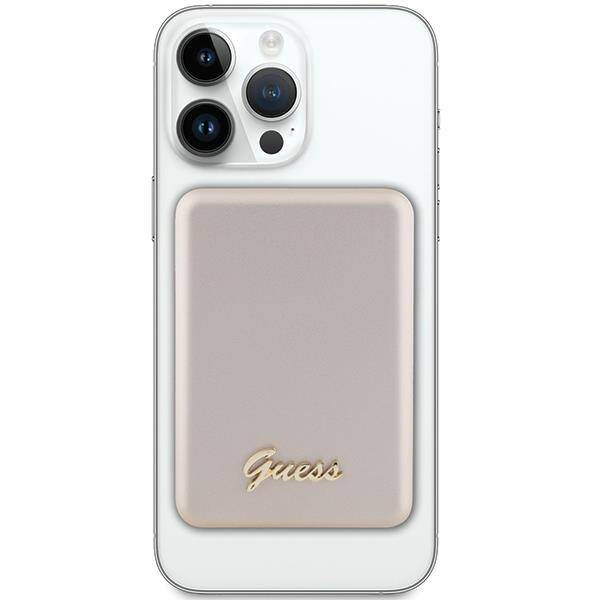 Guess powerbank indukcyjny 5W GUPBM3ALGSGD 3000mAh złoty MagSafe Metal Script Logo