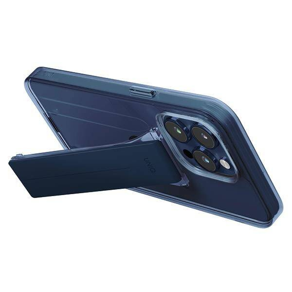 Etui APPLE IPHONE 15 PRO UNIQ Heldro Mount with Stand niebieskie