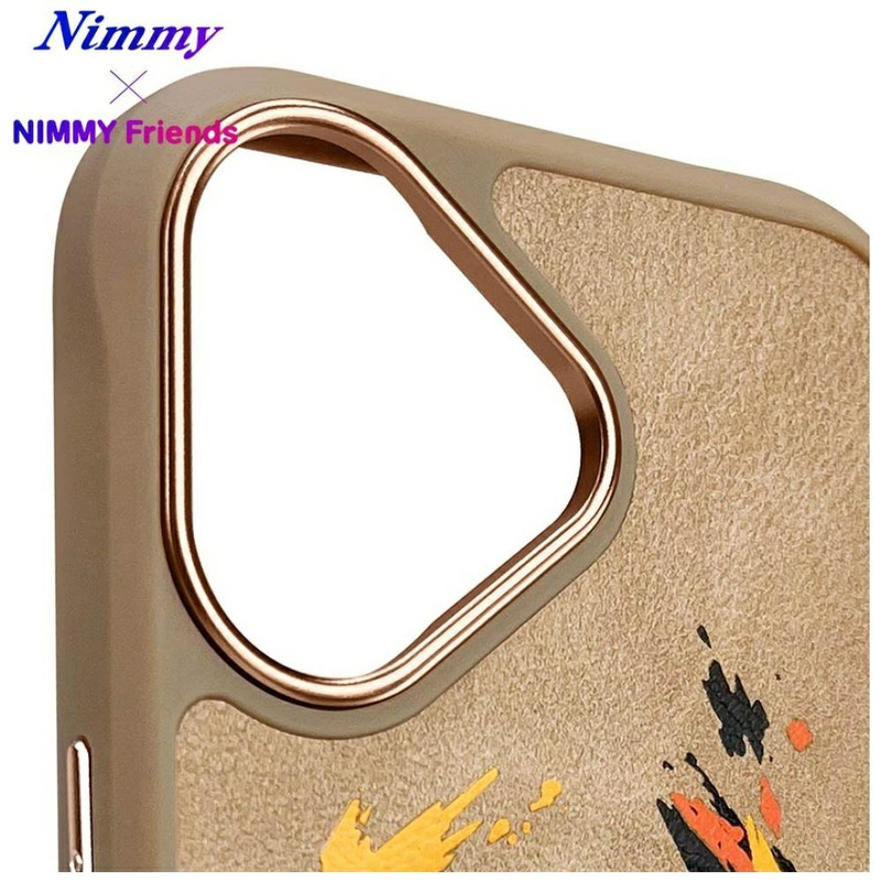 Etui Nimmy Tygrys MagSafe do iPhone 16    jasnobrązowy
