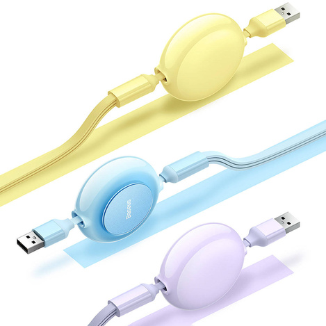 Baseus Bright Mirror 2 3in1 USB Type A cable - micro USB + Lightning + USB Type C 3.5A 1.1m black (CAMJ010001)
