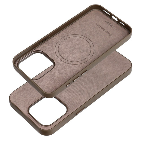 Woven Mag Cover kompatybilne z MagSafe do IPHONE 15 PRO MAX jasny brązowy