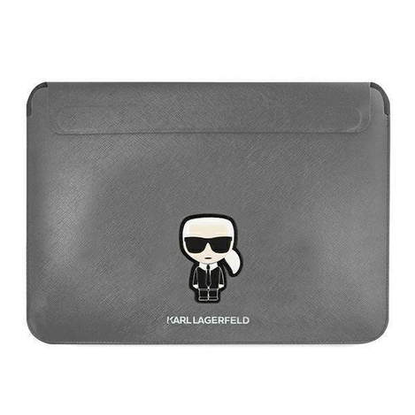 Karl Lagerfeld Sleeve KLCS16PISFG 16 &quot;Silber / Silber Saffiano Ikonik Karl