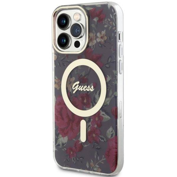 Guess GUHMP14XHCFWSA iPhone 14 Pro Max 6,7&quot; grün/khaki Hardcase Flower MagSafe