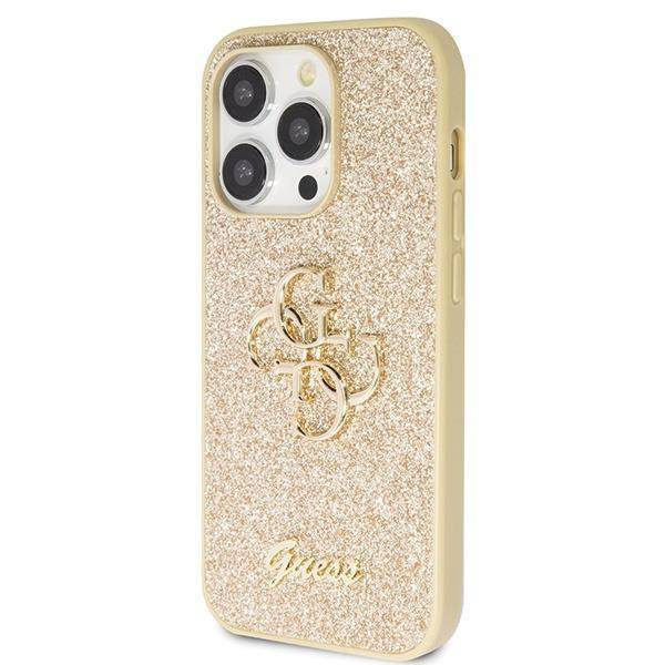 Original Case IPHONE 14 PRO Guess Hardcase Glitter Script Big 4G
