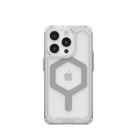 UAG Plyo Magsafe - Schutzhülle für iPhone 15 Pro kompatibel mit MagSafe (Eissilber)