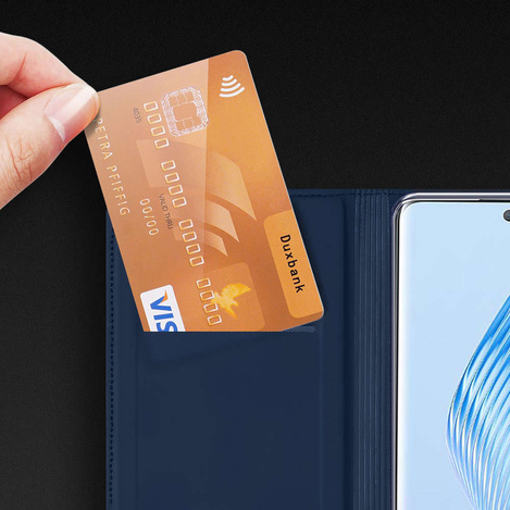 Dux Ducis Skin Pro Case for Honor Magic5 Flip Card Wallet Stand Blue