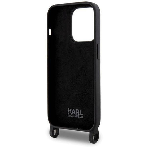 Karl Lagerfeld KLHCP15XSCBSKNK iPhone 15 Pro Max 6.7&quot; hardcase black/black Crossbody Silicone Ikonik