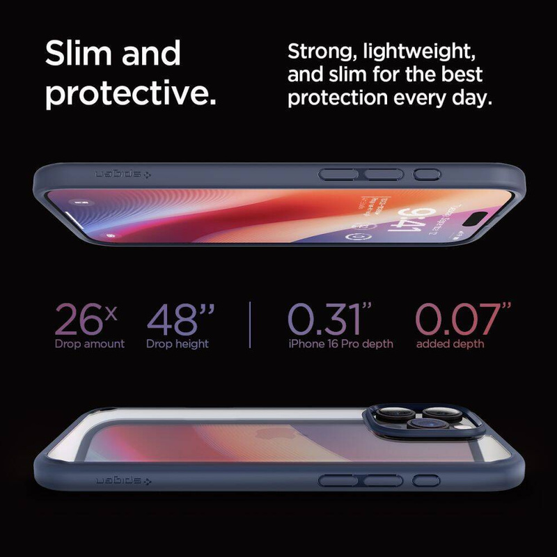 Spigen Ultra Hybrid iPhone 16 Pro navy blue/granatowy ACS08126