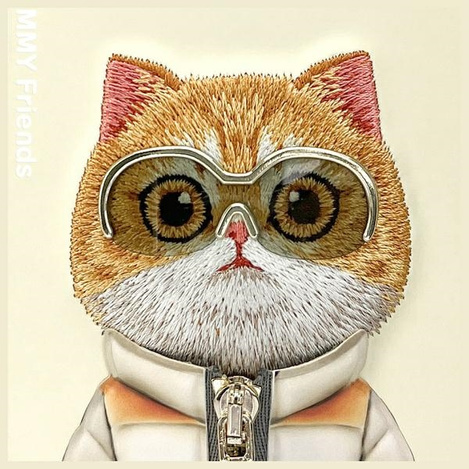 Nimmy etui iPhone 15 6.1" khaki           Cool&Cute 2.0 Cat