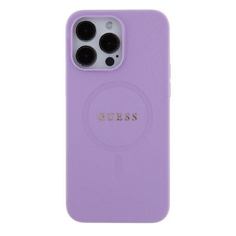 Guess GUHMP15XPSAHMCU iPhone 15 Pro Max 6.7&quot; purple/purple hardcase Saffiano MagSafe