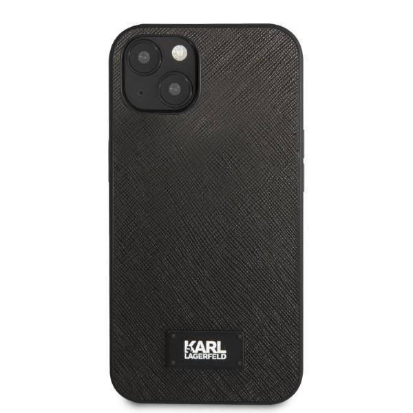 Original Case IPHONE 13 MINI Karl Lagerfeld Hardcase Saffiano Plaque black