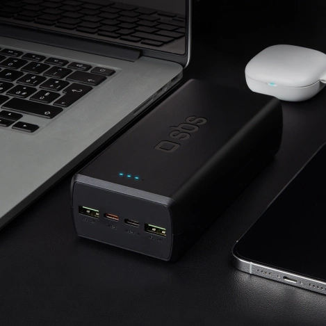 Powerbank SBS TTBB30000PD20K 30000 mAh 2 x USB-C 2 x USB-A - czarny