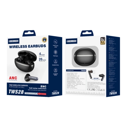 JELLICO wireless earphones (ANC+ENC) TWS28 Black