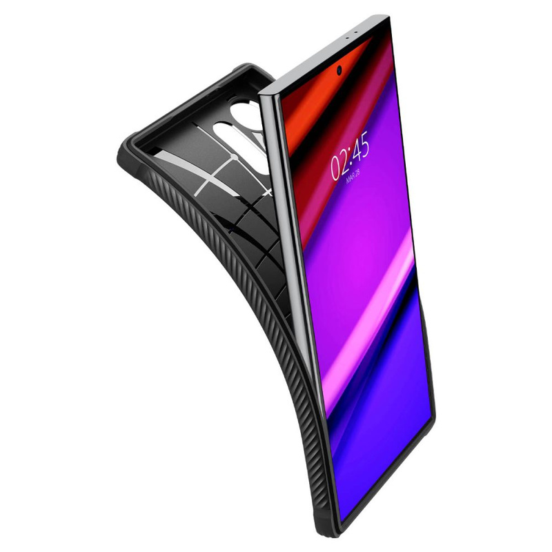 Spigen Rugged Armor Hülle für Samsung Galaxy S24 Ultra – mattschwarz