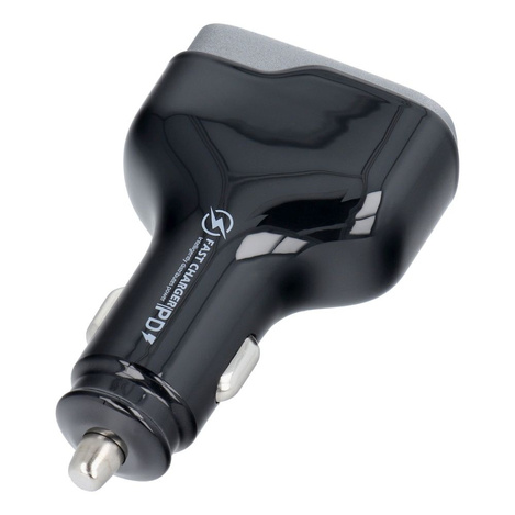Ładowarka samochodowa USB QC 3.0 18W + 2x Typ C PD 100W+30W CC53-2C1A (Total 138W)