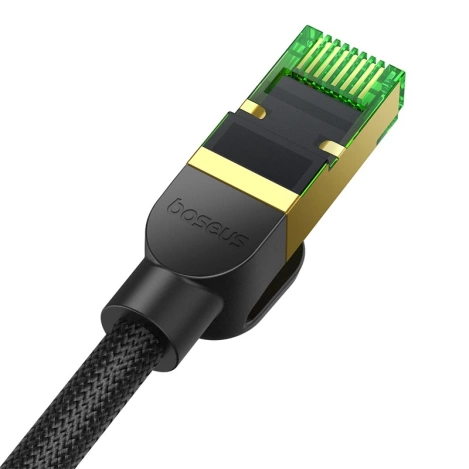 Baseus schnelles RJ45-Kat.-Netzwerkkabel. 8 40 Gbit/s 8 m geflochten schwarz
