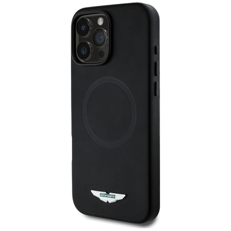 Etui Aston Martin HC FW Logo do iPhone    16 Pro Max MagSafe czarny