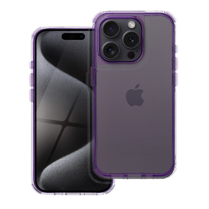 Futerał MATRIX CLEAR do IPHONE 15 Pro jasnofioletowy