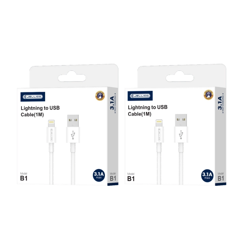 JELLICO kabel B1 Lightning 3.1A 1M Biały