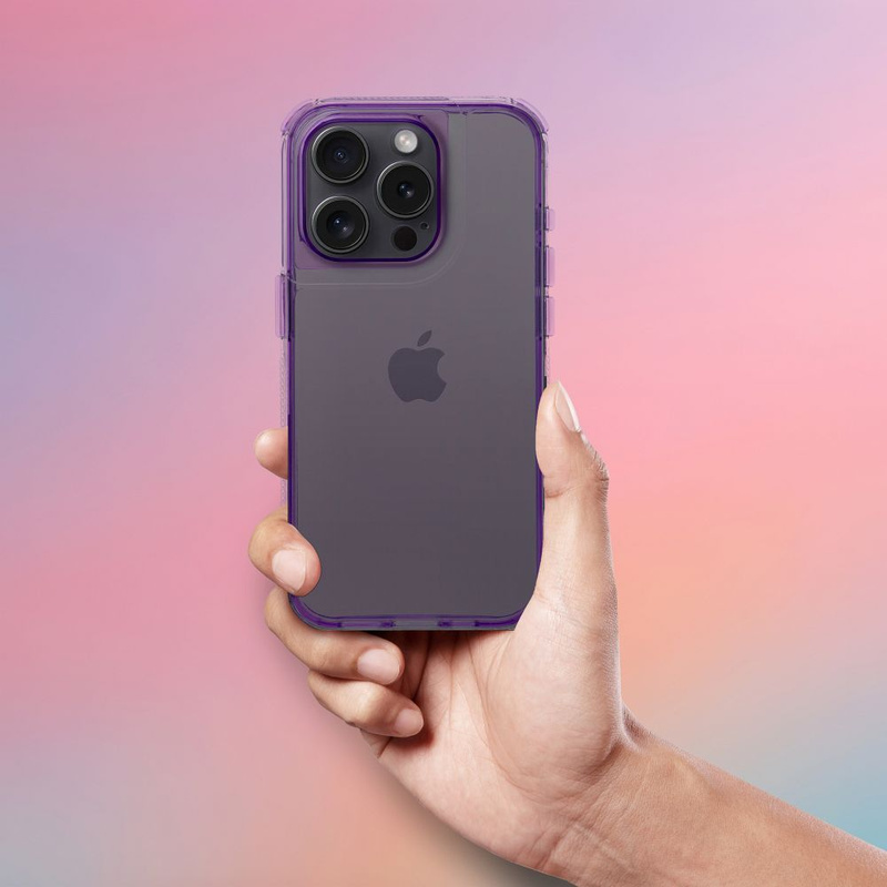Futerał MATRIX CLEAR do IPHONE 15 Pro jasnofioletowy