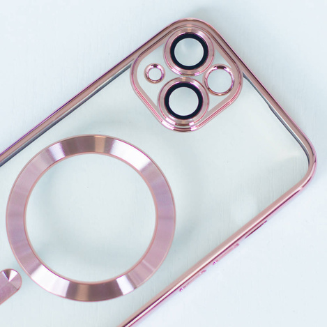 Nakładka Color Chrome Magsafe do iPhone 13 6,1" różowo-złota