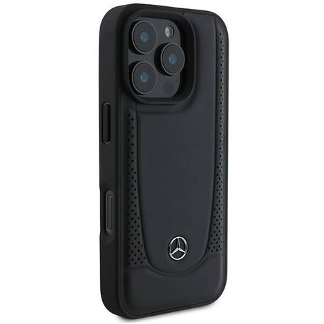 Mercedes nakładka do iPhone 16 Pro 6,3&quot; MEHCP16LARMBK Hardcase Leather Urban czarna
