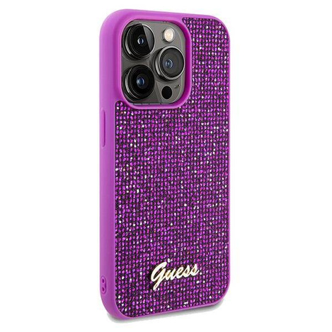 Oryginalne Etui GUESS Hardcase GUHCP14XPMSDGSF do iPhone 14 Pro Max (Disco Script Metal / fuksja)