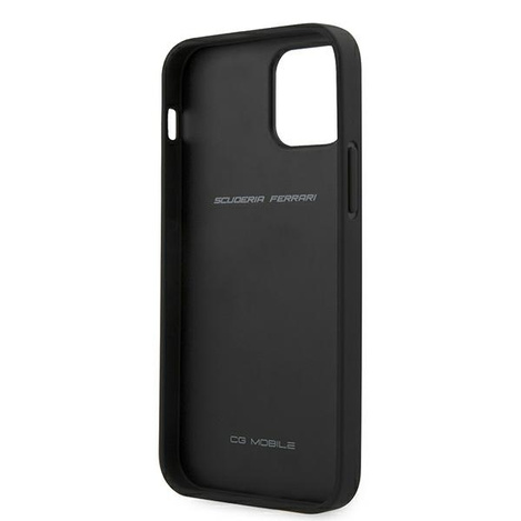 Ferrari FESPEHCP12MBK iPhone 12 Pro / iPhone 12 czarny/black hardcase On Track Perforated