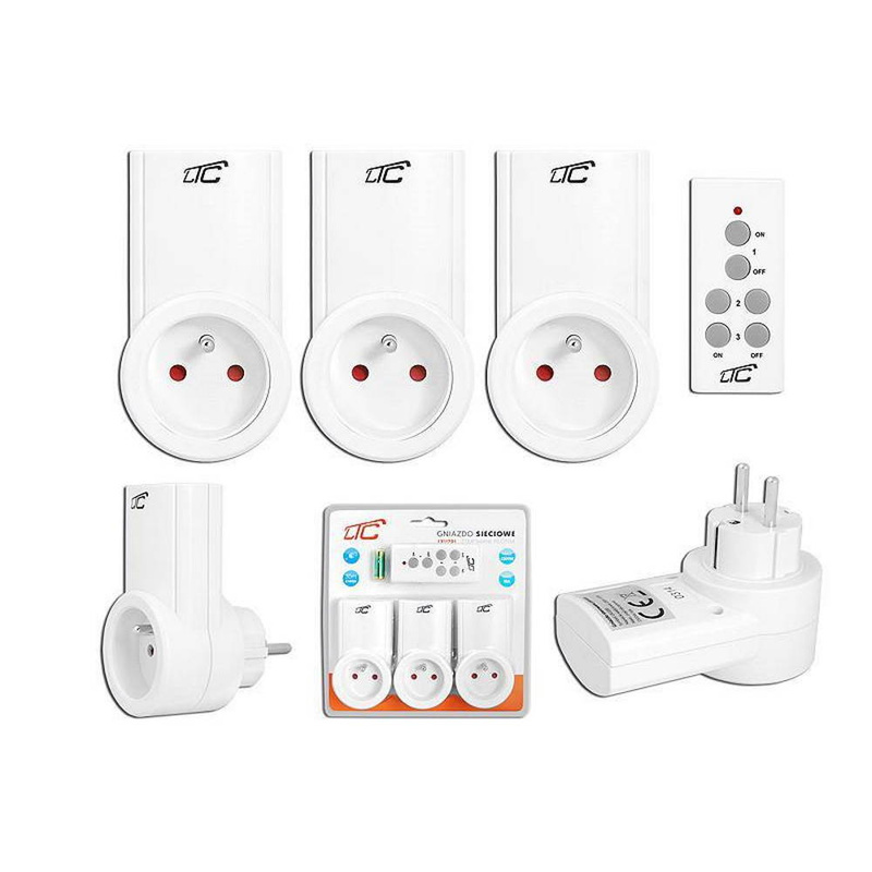 Gniazdo sieciowe sterowane pilotem x3 LTC