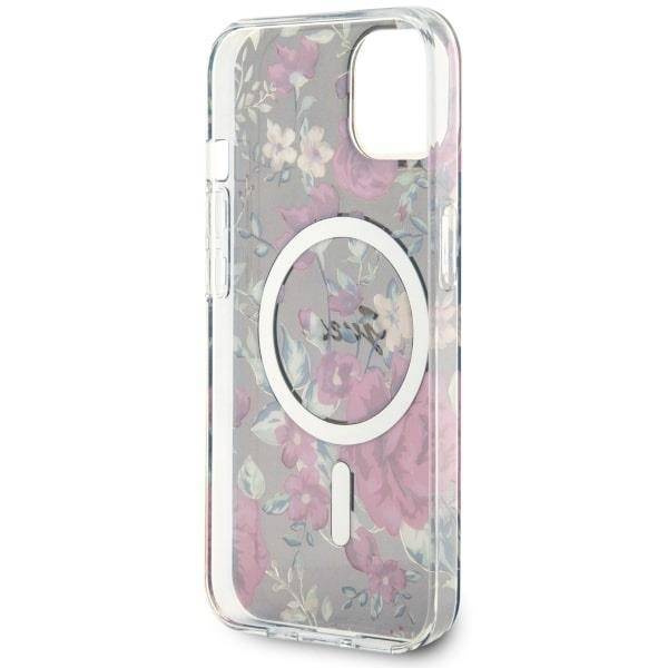 Guess GUHMP14MHCFWSA iPhone 14 Plus 6.7" green/khaki hardcase Flower MagSafe