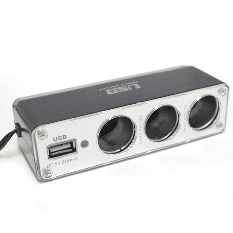 Rozdzielacz gniazda Ładowarka samochodowa FOREVER 3w1 USB CSS-03