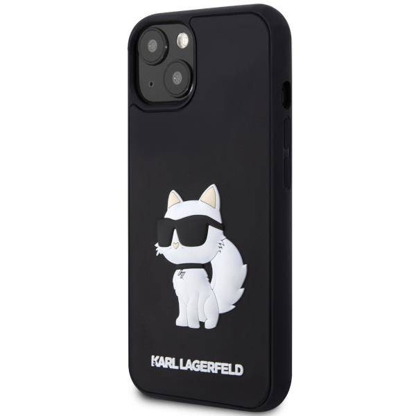 Karl Lagerfeld KLHCP14S3DRKHNK iPhone 14 6.1&quot; schwarz/schwarz Hardcase Rubber Choupette 3D
