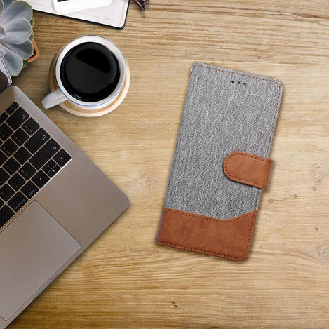 Kabura JEANS Book do SAMSUNG A26 5G szary