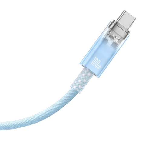BASEUS kabel Typ C do Typ C Explorer Power Delivery 100W 1m niebieski P10319703311-00 / CB000043