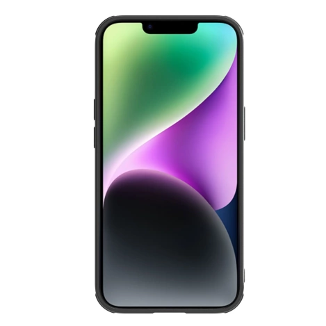 Nillkin Synthetic Fiber S Case iPhone 14 Hülle mit Kameraabdeckung, schwarz