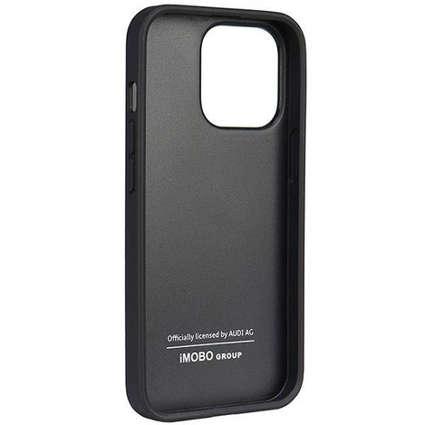 Audi Synthetic Leather iPhone 13 Pro / 13 6.1&quot; black/black hardcase AU-TPUPCIP13P-TT/D1-BK