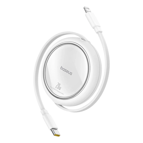 Baseus Free2Pull retractable USB-C / Lightning cable 20W 1m - white