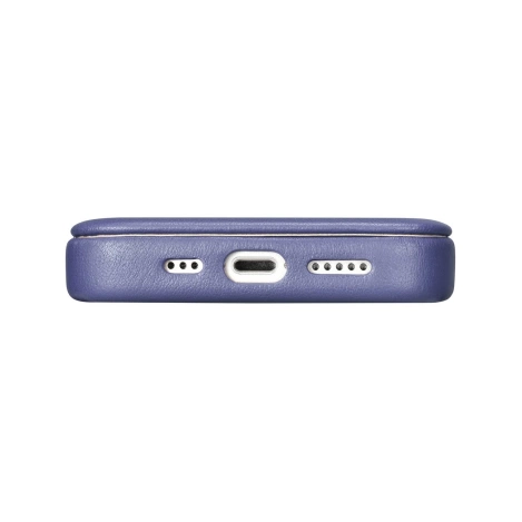 iCarer CE Premium Leather Folio Case iPhone 14 Pro Magnetic Flip Leather Folio Case MagSafe Light Purple (WMI14220714-LP)