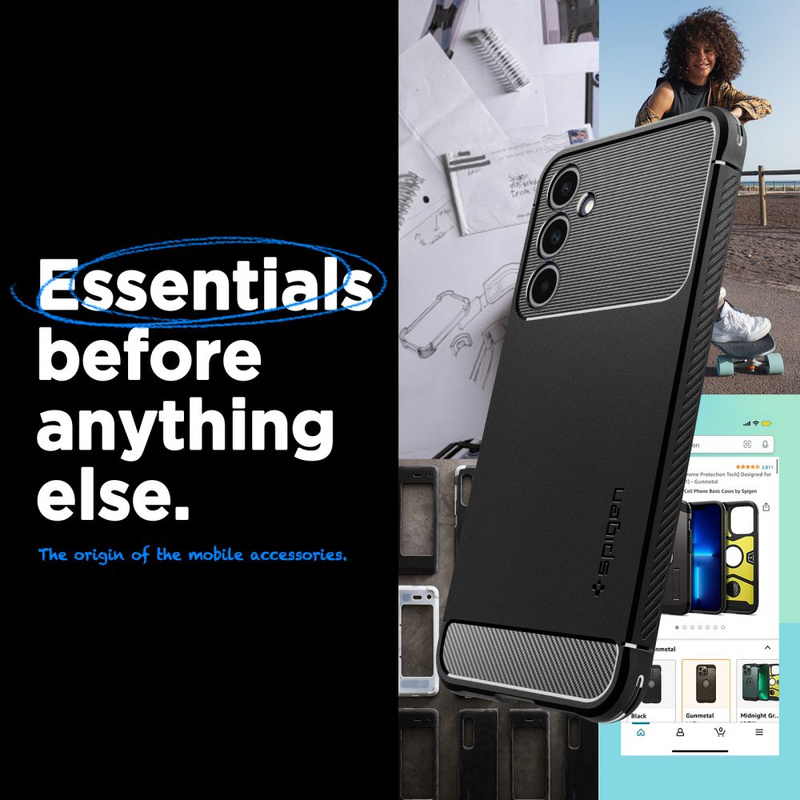 Spigen nakładka Rugged Armor do Samsung Galaxy A25 5G czarny mat