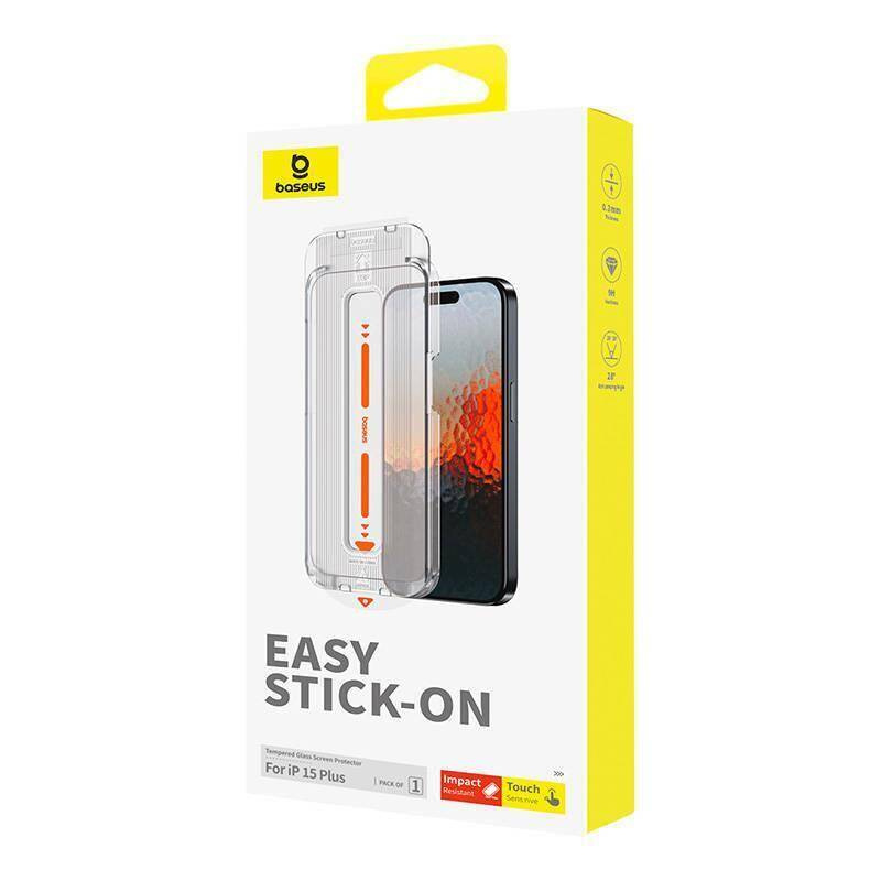 Gehärtetes Glas 5D APPLE IPHONE 15 PLUS Baseus Sapphire Glass schwarz