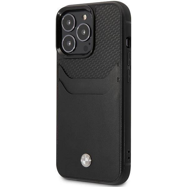 Original Case IPHONE 14 PRO MAX BMW Leather Card Slot (BMHCP14X22RSEPK) black