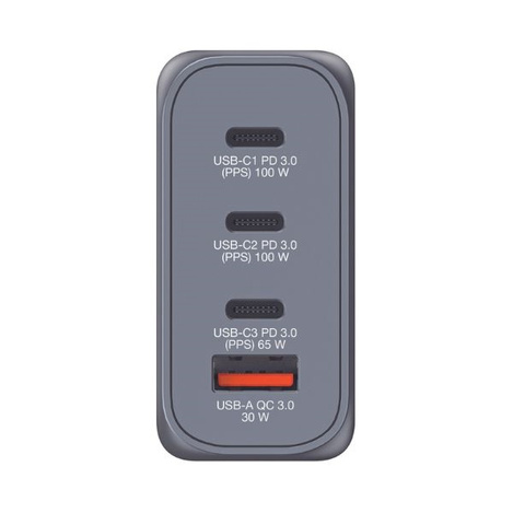 Verbatim Ładowarka sieciowa GaN 100W 3xUSB-C/USB-A + Adapter EU/UK/US GNC-100 32202